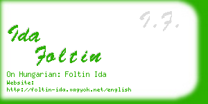 ida foltin business card